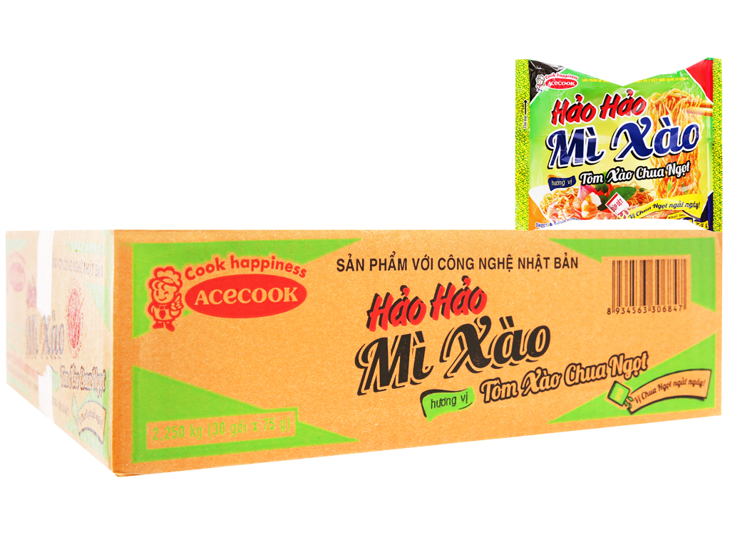 Mì Hảo Hảo Xào Chua Ngọt gói 75g Thùng 30 gói